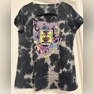 PINK Floyd 2019 Ltd., Women Black /Gray Camo Short Sleeves T-shirt Size M